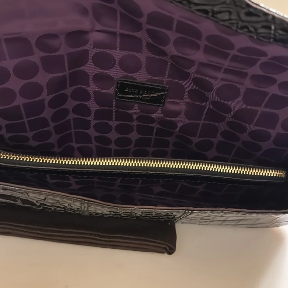 Kate Spade black patent leather clutch